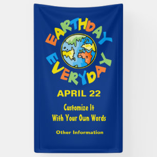 Bannière Jour de l'terre sur mesure 22 avril Envir