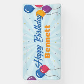 Bannière joyeuse de fête d'anniversaire avec ballo (Verticale)