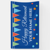 Bannière joyeuse de la fête de la retraite avec dr (Vertical)