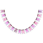 Bannière joyeuse de Unicorne rose et pourpre (Tout)