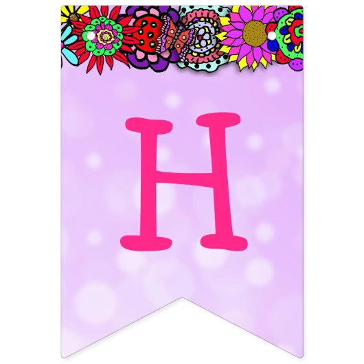 Bannière joyeuse de Unicorne rose et pourpre (Deuxième drapeau)