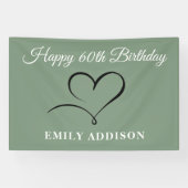 Bannière Joyeux 60e Anniversaire avec Option de Te (Horizontal)