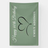 Bannière Joyeux 60e Anniversaire avec Option de Te (Verticale)