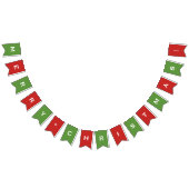 Bannière Joyeux Noël Rouge et Vert sur mesure (Tout)