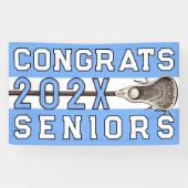 Bannière Lacrosse Senior Night Light Blue (Horizontal)