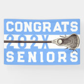 Bannière Lacrosse Senior Night Light Blue (Horizontal)