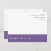 Bannière Lavande :: Invitation de Réception (Devant / Derrière)