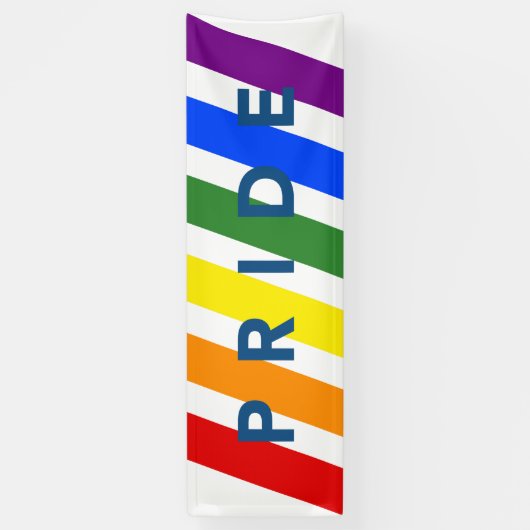 Bannière LGBTQ FIDE Diagonal Rainbow Stripes (Vertical)