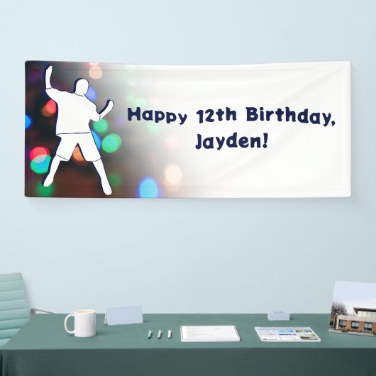Bannière lumineuse pour fête d'anniversaire 12 ans (Salon professionnel)