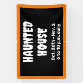 Bannière Maison personnalisée hantée (Verticale)