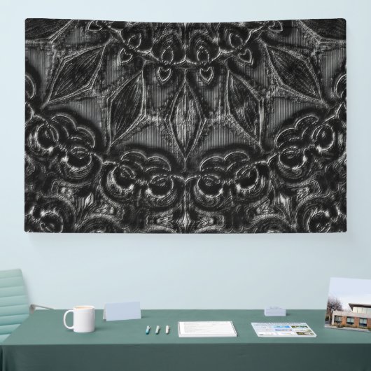 Bannière Mandala Charbon (Salon professionnel)