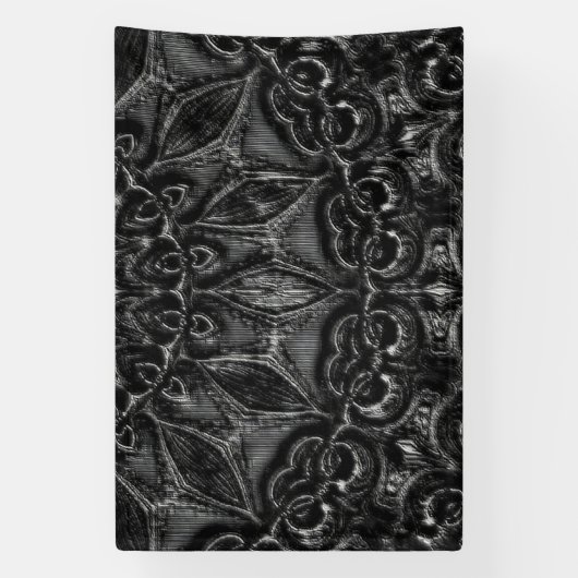 Bannière Mandala Charbon (Verticale)