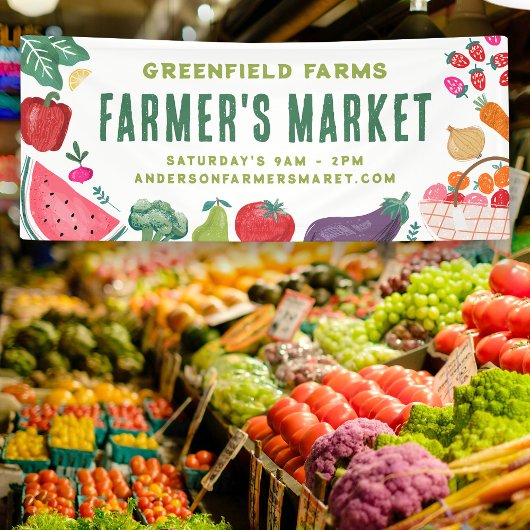 Bannière Marché de Producteurs Votre Nom d'Entrepr