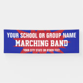 Bannière Marching Band Parade avec starburd rouge (Horizontal)