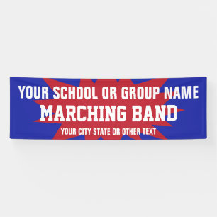 Bannière Marching Band Parade avec starburd rouge