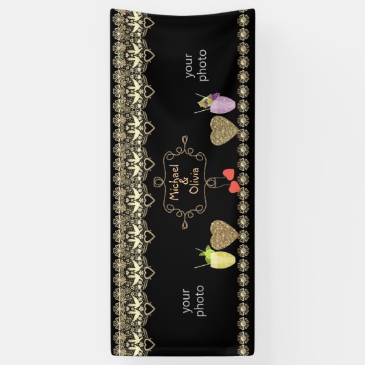 Bannière mariage, anniversaire, mariage (Vertical)