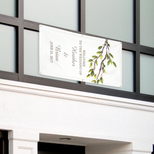 Bannière Mariage Branches brossées (Bâtiment extérieur)