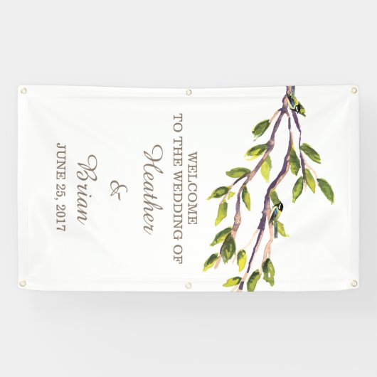 Bannière Mariage Branches brossées (Horizontal)