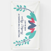 Bannière Mariage Coeurs et vignes (Vertical)