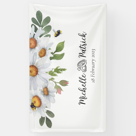 Bannière mariage Daisy (Vertical)