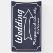 Bannière Mariage de la direction bleue de la Marin (Vertical)