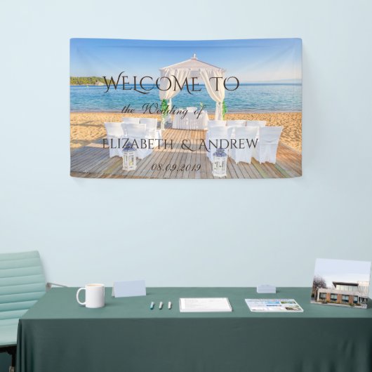 Bannière Mariage de l'Arbor de la Plage Tropicale (Salon professionnel)