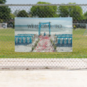 Bannière Mariage de l'Arbor de la Plage Tropicale (En situation)