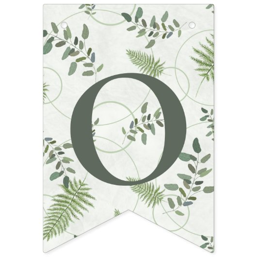 Bannière Mariage Eucalyptus & Fern Rings (Deuxième drapeau)