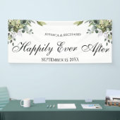 Bannière Mariage Eucalyptus Watercolor (Salon professionnel)