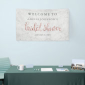 Bannière mariage Fête des mariées Marbre Rose Or (Salon professionnel)