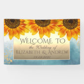 Bannière Mariage Gold Chic Sunflowers (Horizontal)