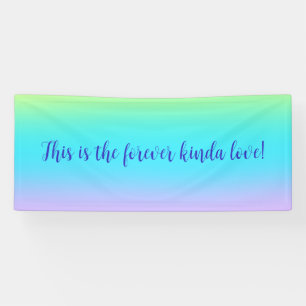 Bannière Mariage Gradient Pastel Arc-en-ciel magni