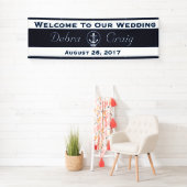 Bannière Mariage nautique - 2,5 pouces x 8 pouces (En situation)