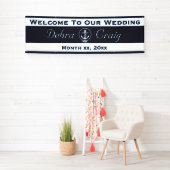 Bannière Mariage nautique - 2,5 pouces x 8 pouces (En situation)