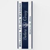 Bannière Mariage nautique - 2,5 pouces x 8 pouces (Vertical)