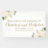 Bannière Mariage or et blanc (Horizontal)