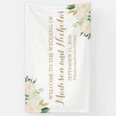 Bannière Mariage or et blanc (Vertical)