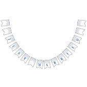 Bannière Mariée Bleu foncé Argent Confetti (Tout)