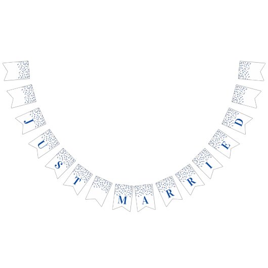 Bannière Mariée Bleu foncé Argent Confetti (Tout)