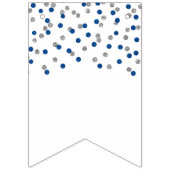 Bannière Mariée Bleu foncé Argent Confetti (Premier drapeau)