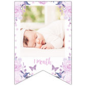 Bannière mensuelle de Parties scintillant florale  (Troisième drapeau)