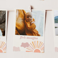 Bannière mensuelle du soleil de fille - Carte de c