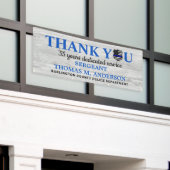 Bannière Merci de retraite des policiers (Bâtiment extérieur)