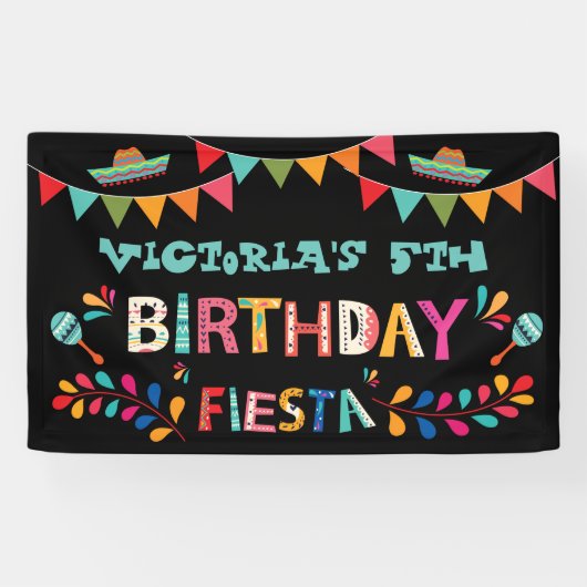 Bannière mexicaine de signe de fête d'anniversaire (Horizontal)