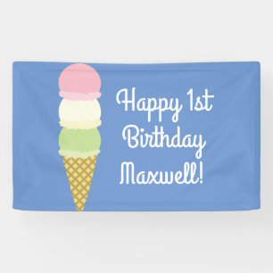 Bannière mignonne de fête d'anniversaire de corn