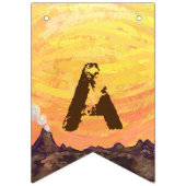 Bannière mignonne de fête d'anniversaire de T-Rex (Troisième drapeau)