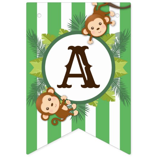 Bannière mignonne de nom de safari de jungle de (Troisième drapeau)