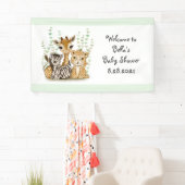 Bannière mignonne Safari Animaux pour la fête du B (En situation)