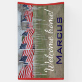 Bannière militaire à la maison bienvenue #1 (Vertical)