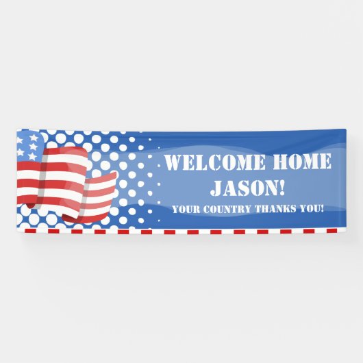 Bannière militaire personnalisée du drapeau améric (Horizontal)